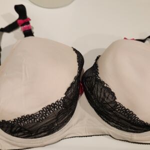You! Lingerie White And Black Lace NURSING Bra